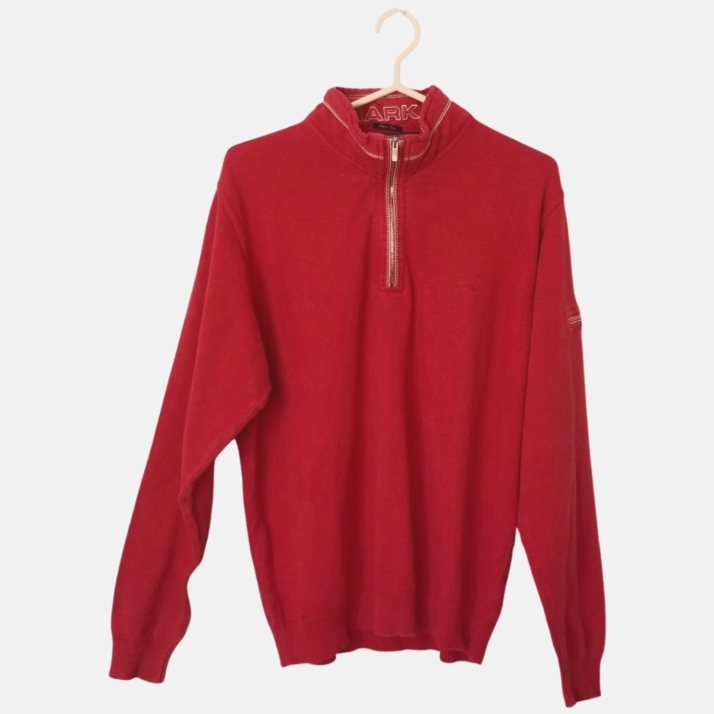 Paul & Shark Yachting Red Quarter Zip Sweater – Made in Italy – XL